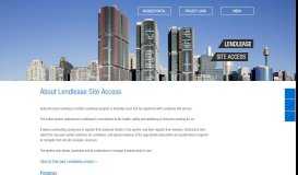 
							         About Lendlease Site Access - Lendlease Contractors								  
							    