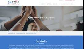 
							         About - MedPOINT Management								  
							    