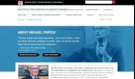 
							         About Michael Porter - Institute For Strategy And Competitiveness ...								  
							    