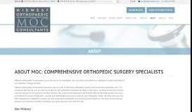
							         About MOC I Comprehensive Orthopedic Surgery Specialists								  
							    