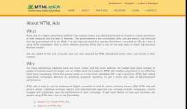 
							         About - MTNL Digital Advertisements | Change the way you Advertise ...								  
							    