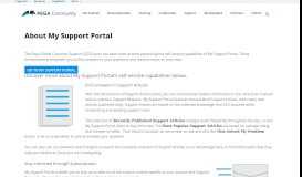 
							         About My Support Portal | Pega Community								  
							    