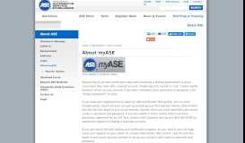 
							         About myASE - ASE								  
							    