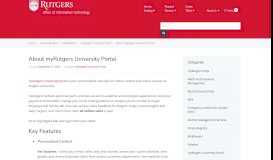 
							         About myRutgers University Portal | Enterprise Application Services								  
							    