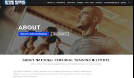 
							         About National Personal Training Institute (NPTI)								  
							    