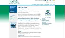 
							         About NIES | NASBA								  
							    