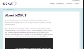 
							         About NOKUT | Nokut								  
							    