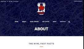 
							         About - North York Hockey League								  
							    