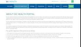 
							         About OIC Health Portal | OICHEALTH								  
							    