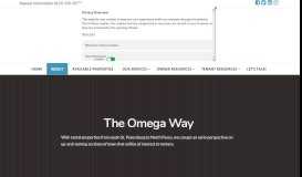 
							         About | Omega RE Group, LLC								  
							    
