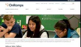 
							         About - OnRamps | The University of Texas at Austin								  
							    