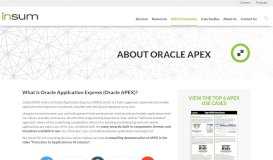 
							         About Oracle Application Express (APEX) - What is Oracle APEX?								  
							    