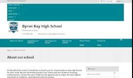 
							         About our school - Byron Bay High School								  
							    