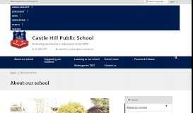 
							         About our school - Castle Hill Public School								  
							    
