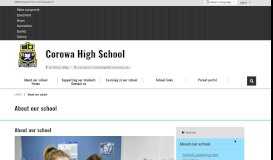 
							         About our school - Corowa High School								  
							    