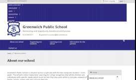 
							         About our school - Greenwich Public School								  
							    