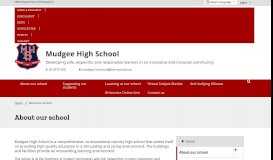
							         About our school - Mudgee High School								  
							    