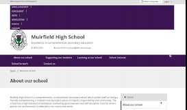 
							         About our school - Muirfield High School								  
							    