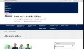 
							         About our school - Peakhurst Public School								  
							    