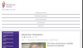 
							         About Our Volunteers - Mackenzie Health								  
							    