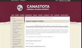 
							         About Parent Portal - Canastota Central School District								  
							    