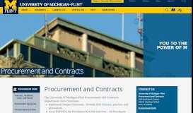 
							         About Procurement and Contracts | University of Michigan-Flint								  
							    