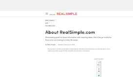 
							         About RealSimple.com - Real Simple | Real Simple								  
							    