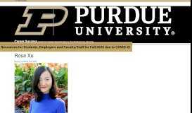 
							         About Rose Xu - Purdue CCO								  
							    