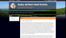 
							         About - Rural Retreat High School - Wythe County Public Schools								  
							    