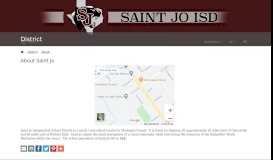 
							         About Saint Jo - Saint Jo ISD								  
							    
