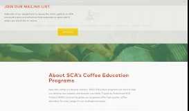 
							         About SCA's Education Programs — Specialty Coffee Association								  
							    