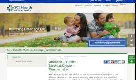 
							         About SCL Health Medical Group – Westminster | Family Medicine ...								  
							    
