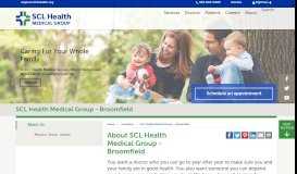 
							         About SCL Physicians Broomfield | Family & Occupational Medicine ...								  
							    