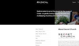 
							         About Secret Church - Radical.net								  
							    