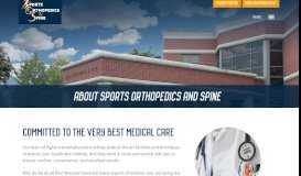 
							         About SOS | Sports Orthopedics And Spine								  
							    