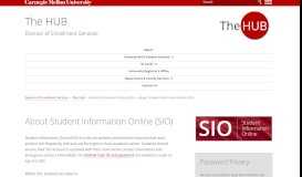 
							         About Student Information Online (SIO) - The HUB - Division of ...								  
							    