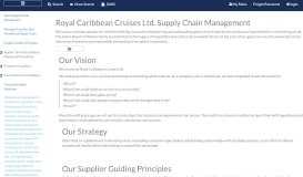 
							         About Supply Chain Management - Royal Caribbean								  
							    