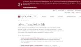 
							         About Temple Health								  
							    