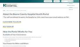 
							         About the Boone County Hospital Health Portal - Boone County Hospital								  
							    