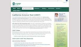 
							         About the California Science Test (CAST) - CAASPP								  
							    