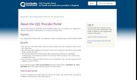 
							         About the CQC Provider Portal | OLS								  
							    