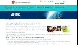 
							         About the Cyber Security Information Portal								  
							    