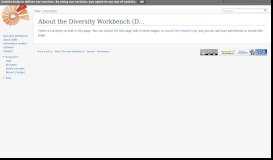 
							         About the Diversity Workbench (DWB) - Diversity Workbench								  
							    