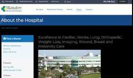 
							         About the Hospital | Manatee Memorial Hospital								  
							    