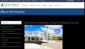 
							         About the Hospital | Wellington Regional Medical Center								  
							    