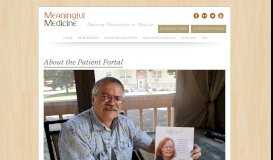 
							         About the Patient Portal | Meaningful Medicine								  
							    
