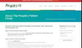 
							         About the People's Patient Portal – People's Health Centers								  
							    