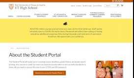 
							         About the Student Portal | UT High School | The University of Texas at ...								  
							    