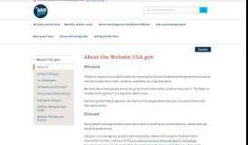 
							         About this Website - USA.gov								  
							    