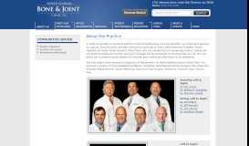 
							         About Us: About the Practice | North Alabama Bone & Joint Clinic, P.C.								  
							    